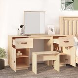  Set toaletnog stolića s ogledalom od masivne borovine | shoptok.hr