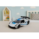 Metalni sportski automobil za utrke, otvaranje vrata, srebrni 1:32 | shoptok.hr