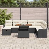  Sjedeća garnitura za vrt 9 kom. Crna poliratan 287.5 x 177.5 x 85 cm | shoptok.hr