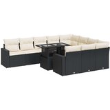 vidaXL 11-dijelni set vrtnih sofa od poliratana s jastucima crni | shoptok.hr
