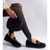 Gemre Black perforated women's moccasins made of eco suede Sandoval | Shoptok.si