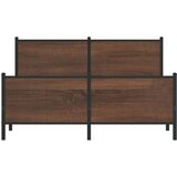 Metalni okvir kreveta bez madraca smeđa boja hrasta 150x200 cm | shoptok.hr