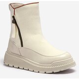 Resti Cream women's flat-heeled boots Mefina- Footwear | ePonuda.com