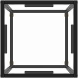  Stolić za kavu crni s kaljenim staklom 40 x 40 x 50 cm | shoptok.hr