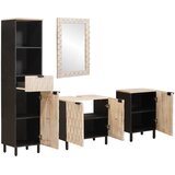  Setovi za kupaonicu 4 pcs Finš bijelog pranja Čvrsto drvo manga | shoptok.hr
