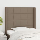 The Living Store Vzglavje z ušesi taupe 103x16x118/128 cm blago - Vzglavje, (21659826) Cene