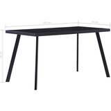  Blagovaonski stol crni 140 x 70 x 75 cm od kaljenog stakla | shoptok.hr