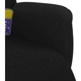  Masažni naslanjač z oporo za noge črn žamet | Shoptok.si