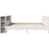 vidaXL Knjižna postelja brez vzmetnice bela 180x200 cm trdna borovina | Shoptok.si