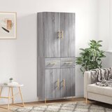 vidaXL Visoka komoda siva sonome 69 5x34x180 cm od konstruiranog drva | shoptok.hr