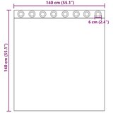 Voile zavjese s ušicama 2 kom crne 140x140 cm | shoptok.hr