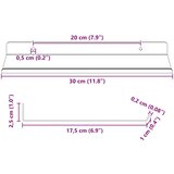  Ležeča polica 4 pcs Roza 30 x 18 x 2,5 cm Jeklo, (5000201276) | Shoptok.si