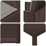  Vrtni set za objed 9 kom. Smeđa i svjetlosiva PP | shoptok.hr