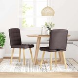 vidaXL Jedilni stoli 2 kosa temno rjavo blago | Shoptok.si