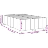 vidaXL Okvir za krevet smeđesivi 120x200 cm od tkanine | shoptok.hr