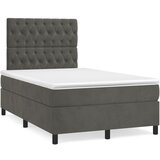 Maison Chic Box spring postelja - Vzmetna postelja z vzmetnico temno siva 120x200 cm žamet SL15507, (21905133) | Shoptok.si