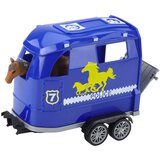 Policijski džip za igru sa prikolicom za konje - plavi | shoptok.hr