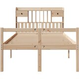 Krevet s regalom za knjige bez madraca 135x190 cm od borovine | shoptok.hr