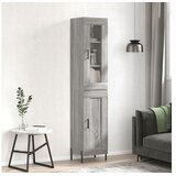 vidaXL Visoka komoda siva sonome 34 5x34x180 cm od konstruiranog drva | shoptok.hr