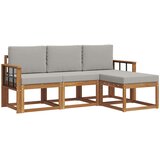  Set vanjskih sofa 4 kom. Prirodna i svijetlo siva | shoptok.hr