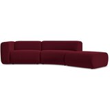Makamii Bordo rdeč žameten ležalnik (desni kot) Ekahi – | Shoptok.si