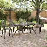 vidaXL 5-dijelni vrtni blagovaonski set brončani lijevani aluminij | shoptok.hr