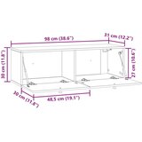 TV ormar za zid Hrast artisan 98 x 31 x 30 cm Konstruirano drvo | shoptok.hr