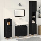  Set namještaja za kupaonicu 3 kom. Crni hrast 30 x 30 x 180 cm | shoptok.hr