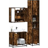 Maison Chic Kopalniški sestavi - Kopalniška garnitura 3-delna dimljeni hrast inženirski les, (21787553) | Shoptok.si