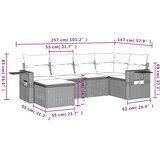  6-dijelni set vrtnih sofa od poliratana s jastucima svjetlosivi | shoptok.hr
