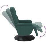  Naslonjač s osloncem za noge tamnozeleni baršunasti | shoptok.hr