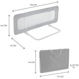 Kinderkraft Guard & Dream zaščitna ograja za posteljo 118x41x44 cm, svetlo siva | Shoptok.si