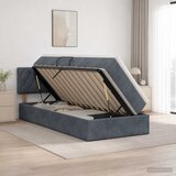  s od storage s uzglavljem Tamnosiva 100 x 200 cm Baršun | shoptok.hr