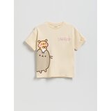 Reserved Majica kratkih rukava Pusheen - bež | shoptok.hr