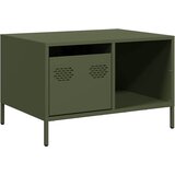 Maison Chic Klubska mizica - kavna mizica - Nizka mizica olivno zelena 68,5x50x43,5 cm valjano jeklo, (21753936) Cene