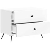  Nočna omarica s predalom Bela visok sijaj 62 x 34,5 x 47,5 cm, (5000210019) | Shoptok.si