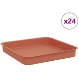  Kvadratna posuda za cvijeće 24 pcs Crvena cigla 15 x 15 x 2 cm - Crvena cigla 15 x 15 x 2 cm 24 | shoptok.hr