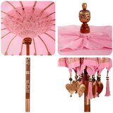 vidaXL balineški parasol ružičasta 180-190 cm pamuk, solidno drvo | shoptok.hr