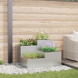  Vrtna saksija Srebrno 80 x 80 x 60 cm Pocinčani čelik | shoptok.hr
