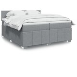 vidaXL Krevet s oprugama i madracem svjetlosivi 200 x 200cm od tkanine | shoptok.hr