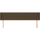  Uzglavlje s ušima tamnosmeđe 203x16x78/88 cm od tkanine | shoptok.hr