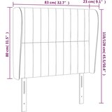  Uzglavlje s u&amp;scaron;ima tamnoplavo 83 x 23 x 118/128 cm bar&amp;scaron;unasto Slike
