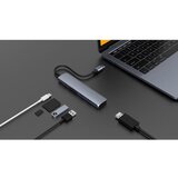 HYPER Drive, BAR 6 u 1 USB-C HUB, za Macbook, Chromebook i PC, space grey | shoptok.hr