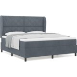 Box Spring Krevet s Madracem Tamnosivi 180x200 cm Baršun | shoptok.hr