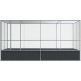 vidaXL Kavez za ptice s produžetkom srebrni 418x207x212 cm čelični | shoptok.hr