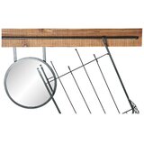  Zidno ogledalo DKD Home Decor Crna Metal Jela Ogledalo (80 x 15 x 20 cm) | shoptok.hr