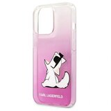 Karl Lagerfeld KLHCP13LCFNRCPI za iphone 13 pro prozorno pink zaščita - choupette fun | Shoptok.si