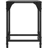 vidaXL Klubska mizica s črno stekleno površino 30x30x40 cm jeklo | Shoptok.si