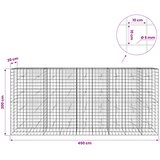  Gabion s žicom debljine 5 mm i mrežom 10x10 cm 450x20x200 cm Slike