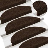  Prostirke za stepenice samoljepljive 30 kom 56x17x3 cm smeđe poluokrugle | shoptok.hr
